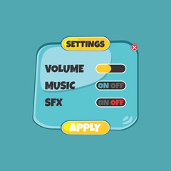 game assets menu layer element