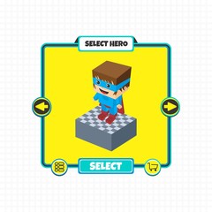 hero character option game assets element