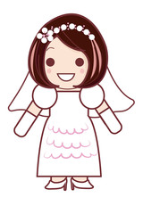 ウエディングドレスの女の子