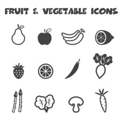 fruit and vegetable icons