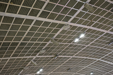 Detail of the structure of a stadium roof