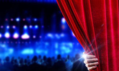 Opened curtain