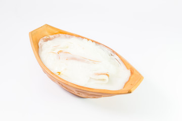 sticky rice with coconut cream