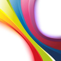 Bright rainbow wave background