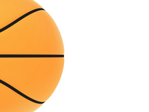 Orange basket ball, isolated in white background