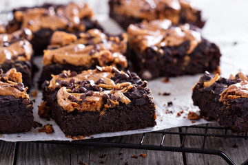 Brownies with peanut butter