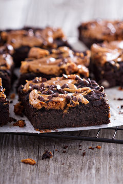 Brownies with peanut butter