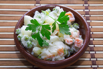 fresh salad with background