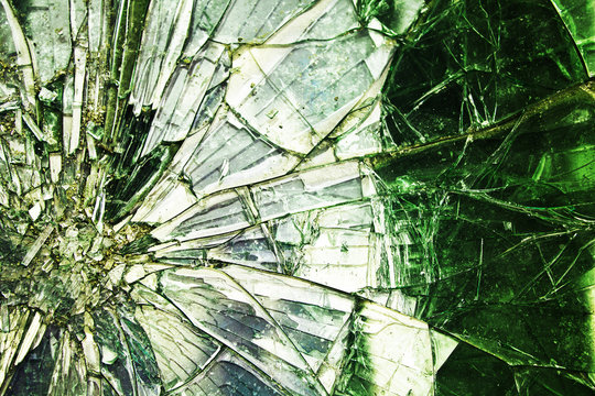 Broken glass. Abstract background