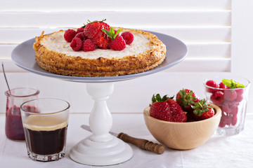 Healthy cheesecake with oats