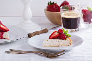 Healthy cheesecake with oats