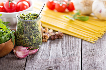 Arugula walnut pesto