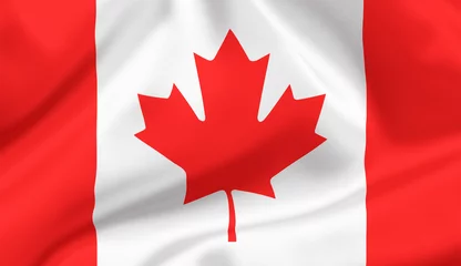 Foto op Canvas The Maple Leaf Canada state flag © Andrey Kuzmin