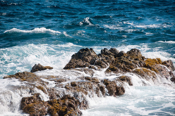 Wild Coastline of Aruba in the Caribbean