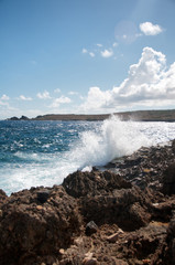 Wild Coastline of Aruba in the Caribbean