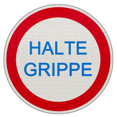 panneau halte grippe