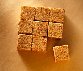 Cane sugar cubes