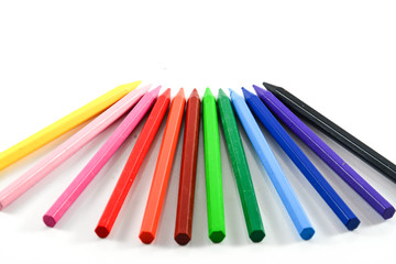 crayons  isolated on white background