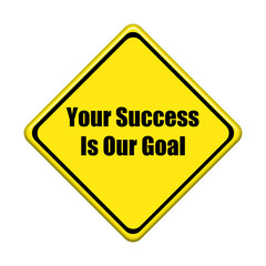  yellow road sign on white background