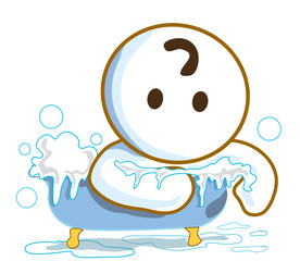 Shower Bath in the bathtub