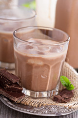 Homemade chocolate liquor