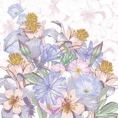 Gardinen Summer background with wildflowers. © depiano