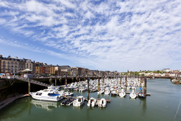 Fototapeta na wymiar Marina w Dieppe w Normandii, we Francji