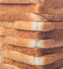 Whole Wheat Bread and Sandwich bread close up