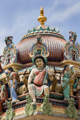 Obraz na płótnie Canvas Sri Mariamman Hindu Temple - Singapore