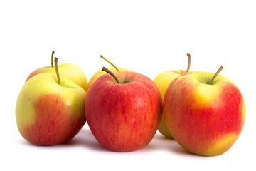 Sechs Bunte Äpfel im Detail