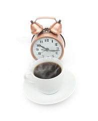 break for coffee isolated on white background