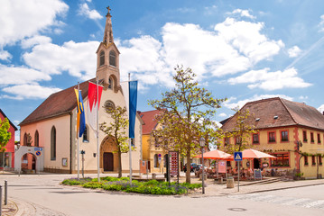 Dorfplatz in der Altstadt von Volkach am Main