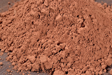Heap of cocoa powder