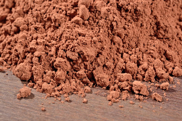Heap of cocoa powder