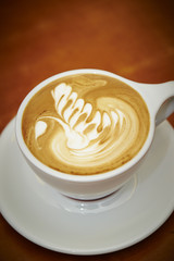 Cappuccino or latte coffee