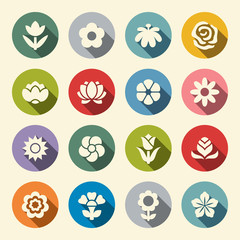 Flower icon set