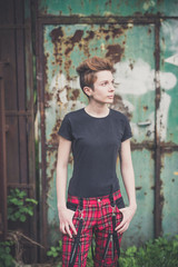 young lesbian stylish hair style woman