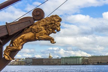 St. Petersburg, Russia. Architectural ensemble of the Neva River
