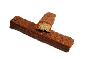 Wafer and Peanut Butter Covered with Chocolate