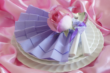 Elegant origami napkins