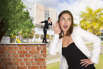 young man tells a secret