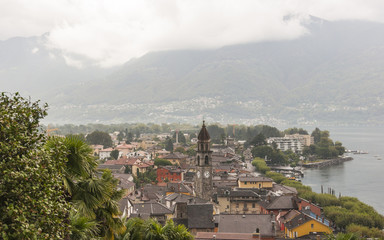 Ascona, Altstadt, Kirche, See, Lago Maggiore, Tessin, Schweiz