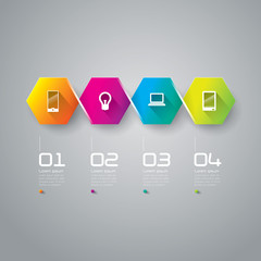 Infographics vector design template.