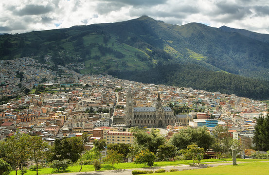 Basilica in Quito, Ecuador.