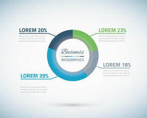 Infographic pie chart vector eps10 illustration