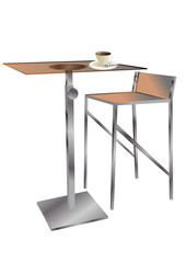 Fototapeta premium cafe table with coffee
