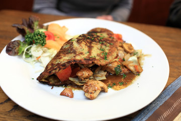 Potato pancake on a plate