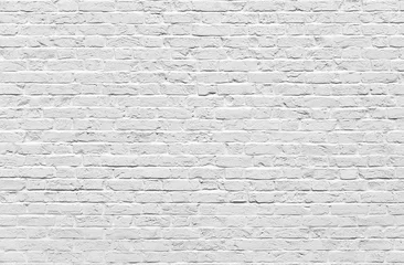 Foto op Plexiglas Wand Witte bakstenen muur
