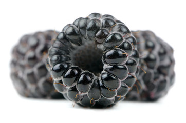 Blackberry Close-Up Isolated on White Background