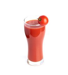 Tomato juice  isolated on white background